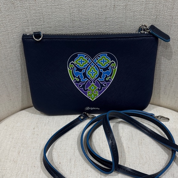Brighton Handbags - Brighton Navy Blue Heart Wristlet